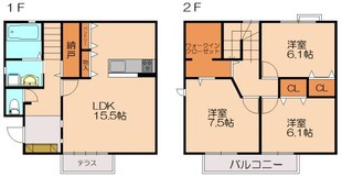 グルージャパーク南里の物件間取画像